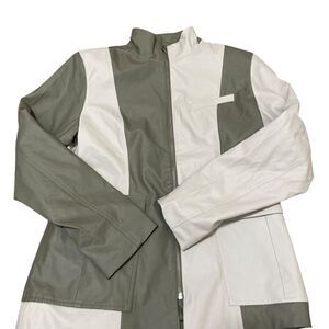 Nike Jordan Classics Capsule 2.0 Faux Leather Jacket DJ2716-320 Women's Sz Med